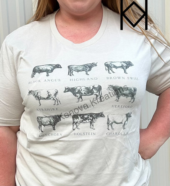 Cow Stack Tee