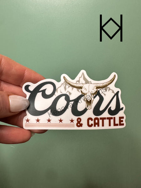 Coors & Cattle Waterproof Sticker
