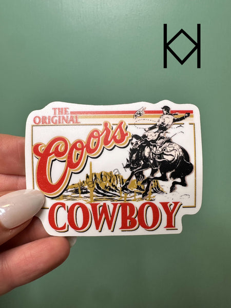Coors Cowboy Waterproof Sticker