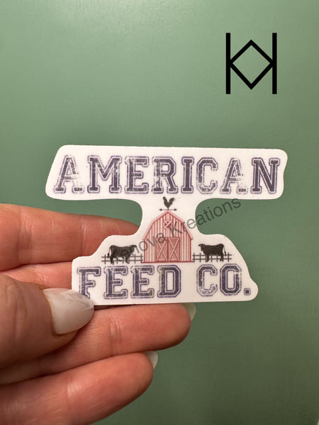 American Feed Waterproof Sticker