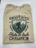 The Undefeated Hide & Seek Champion Sasquatch Tee