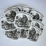 Off To Be Radical Left Scum Waterproof Sticker
