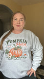 Pumpkin Patch Green/Orange Design Crewneck