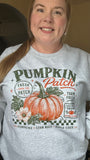 Pumpkin Patch Green/Orange Design Crewneck