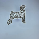 Floral Goat Waterproof Sticker