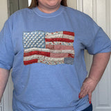 Faux Patchwork Flag Comfort Colors Tee