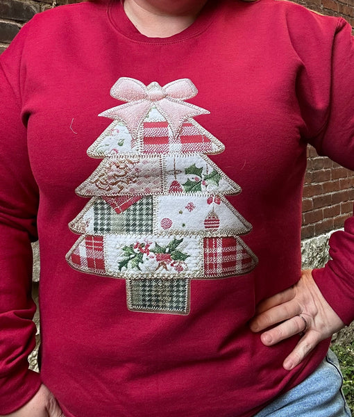 Patchwork Tree Crewneck