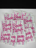 Book Nerd Waterproof Sticker