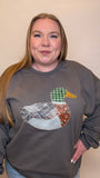 Faux Patchwork Mallard Duck Crewneck