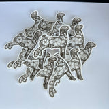 Floral Goat Waterproof Sticker