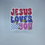 Jesus Loves You Waterproof Sticker