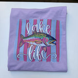 Lake Life Colorful Fish Comfort Colors Tee