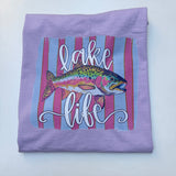 Lake Life Colorful Fish Comfort Colors Tee