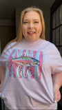Lake Life Colorful Fish Comfort Colors Tee