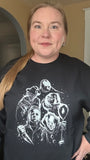 Horror Guys White Print Crewneck
